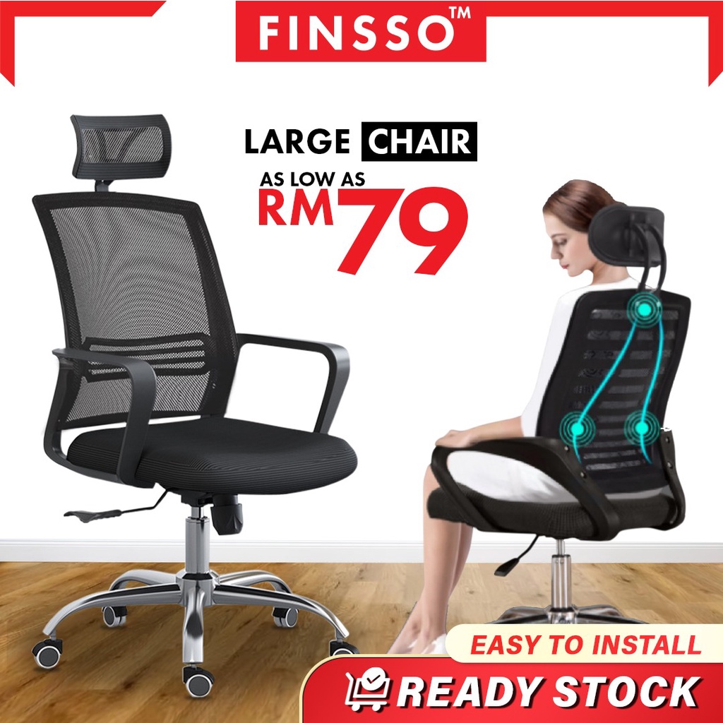 FINSSO: HIGH QUALITY Deluxe Office Chair with comfortable backrest