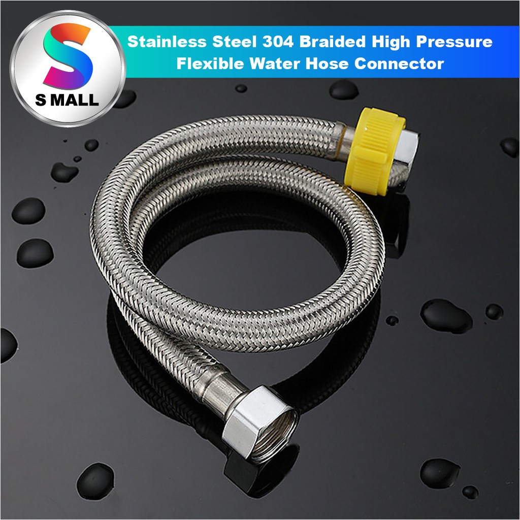 1/2" High Pressure Reinforced Stainless Steel Flexible Water Tap Connector Hose 