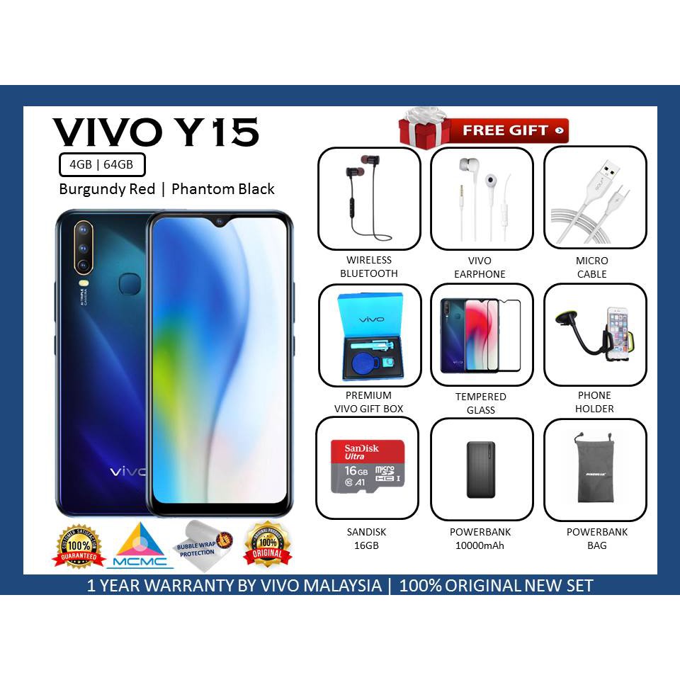 Vivo Y15 2020 4gb 64gb Original Vivo Malaysia Shopee Malaysia