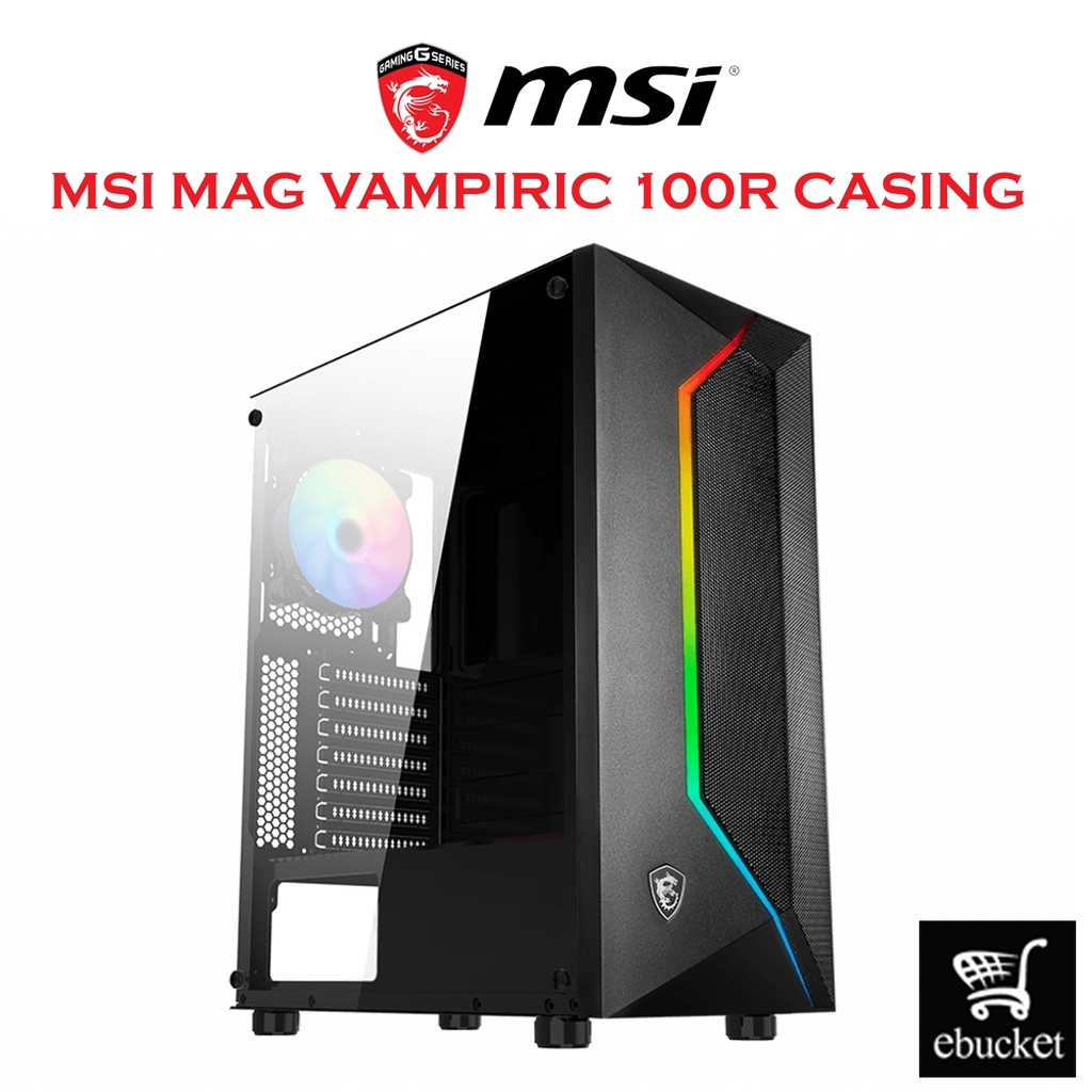 MSI MAG Vampiric 100R Mid Tower ATX Gaming Casing | Shopee Malaysia