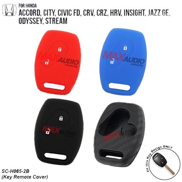 Silicone Skin Case Cover fit for HONDA Civic Accord Jazz Fit Remote Key RS
