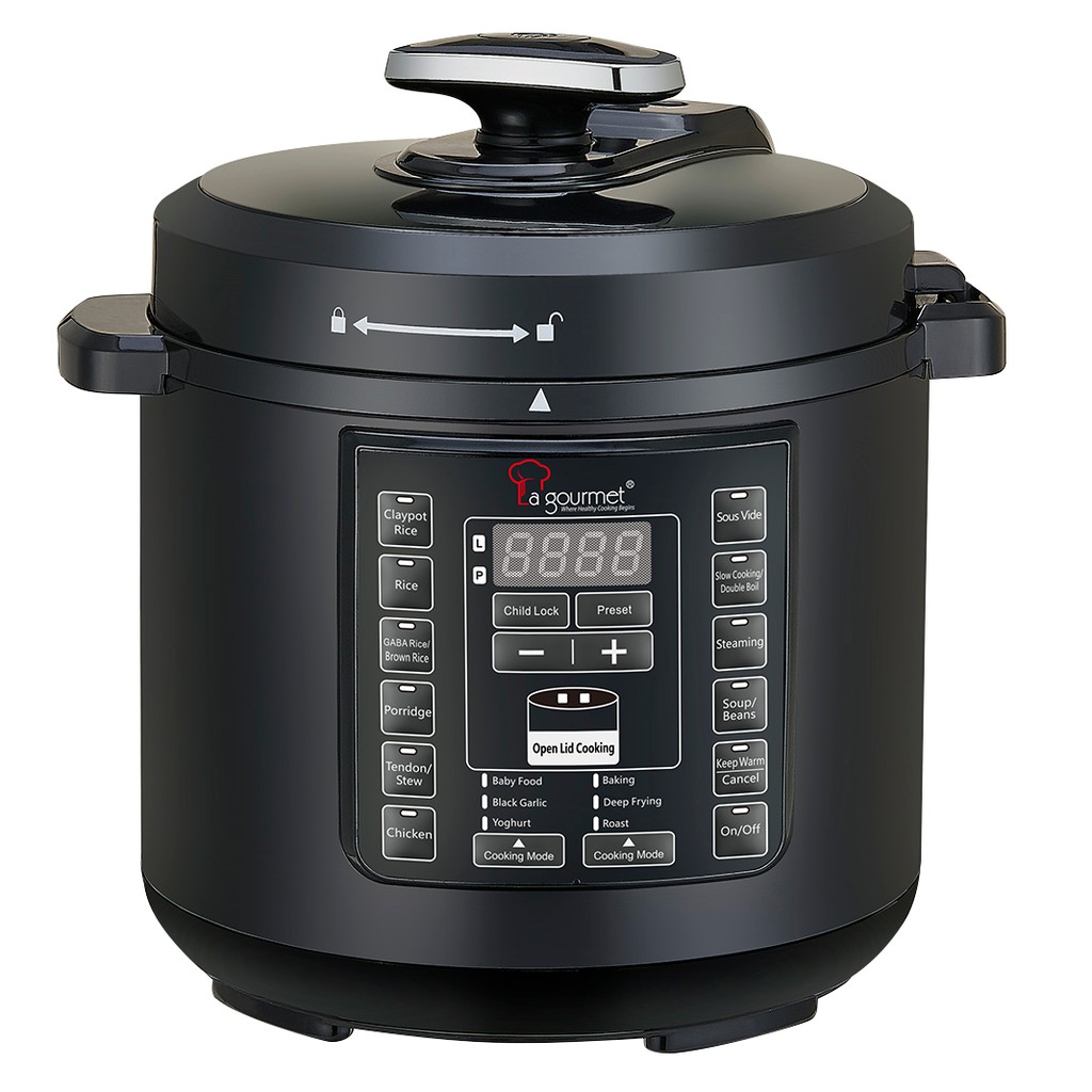 La gourmet Healthy Pressure Cooker 6L + Accessories Set (Free La