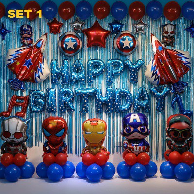 Superheros Theme Birthday Party Decoration Mega Set Shopee Malaysia