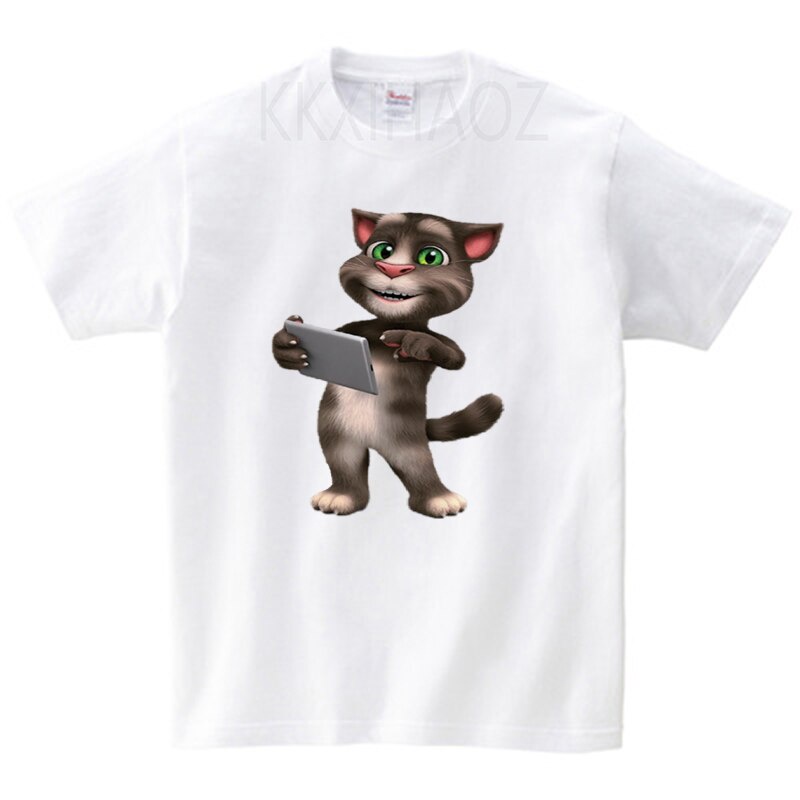 Cartoon Printed Children Summer Cotton T-shirt Talking Tom Cat Game  Boy/Girl Tops Kids Breathable Comfort Funny Toddler Costume | Shopee  Malaysia