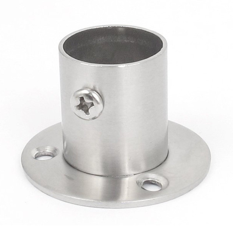 Closet Wardrobe 22mm Dia Pipe Hanging Rail Rod End Support Bracket