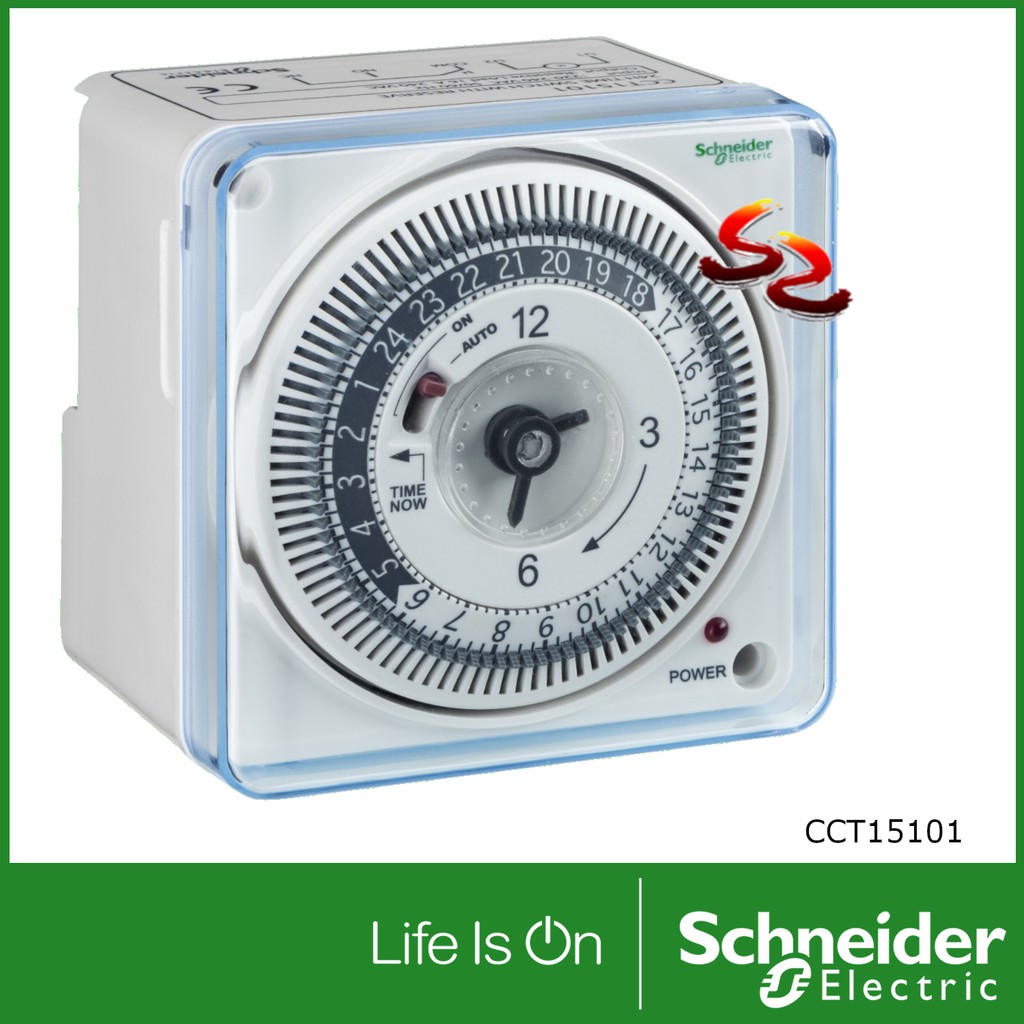 Schneider 24H 16A ANALOGUE Time Switch / Timer With Reserve CCT15101 Shopee Malaysia