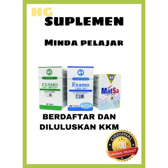 EXAMO CKM 500 / 500 PLUS / MATSA Original Brain Booter Supplement Minda Pelajar