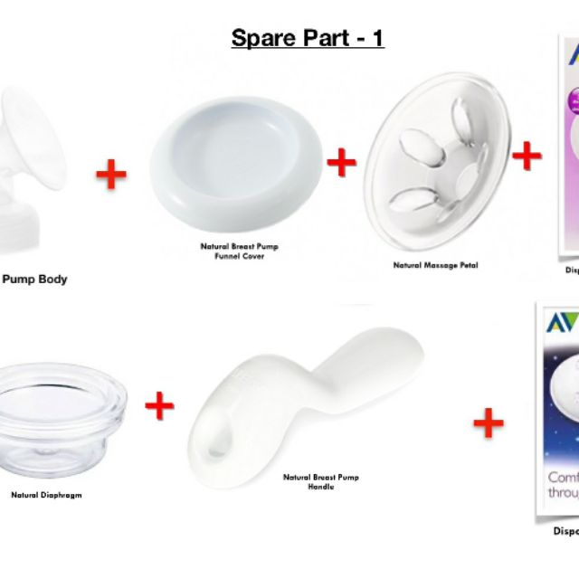 Avent Natural Breast Pump Spare parts-1 