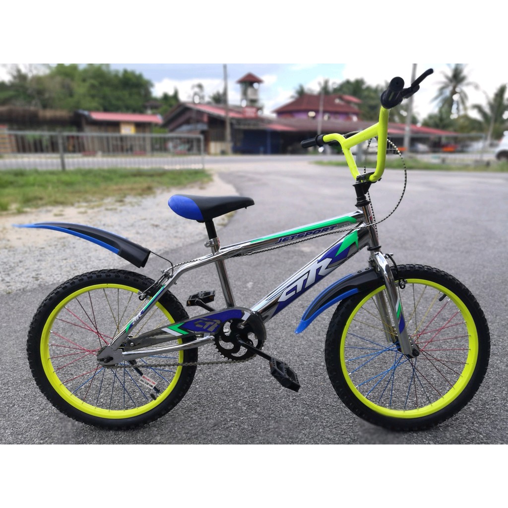 BASIKAL BMX 20 INCI CHROME JETSPORT 2017 CTR (Bicycle BMX 20 inch