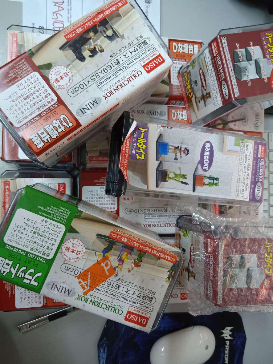 Daiso Japan Mini Collection Box Stair Type Stackable Figure Display
