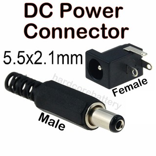 DC Power Connector Adapter Jack Male Female Socket DIY 5.5*2.1mm Plug Solder Wire Pin 3 12v Charging 18650 Micro pcb 24v