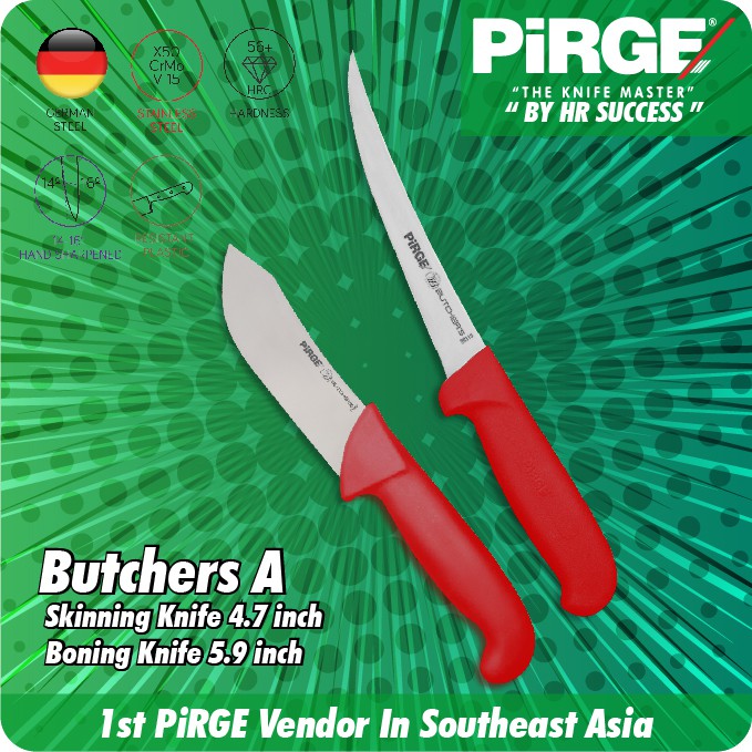 Ready Stock Pirge Combo Butchers A Pisau Lapah Pisau Boning Skinning Knife Boning Knife