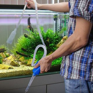 Aquarium hand pump water clean changer penyedut kotoran 