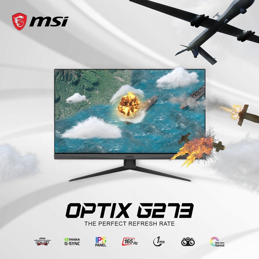  MSI Optix G273 27" FHD 165Hz 1ms IPS Gaming Monitor Shopee Malaysia