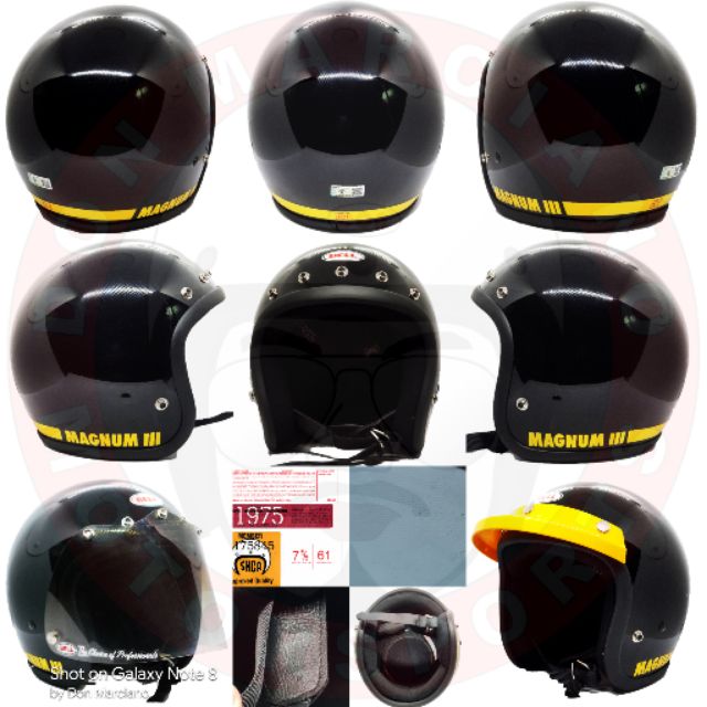 Bell Helmet Magnum 3 Mag III Black Replica Shopee Malaysia