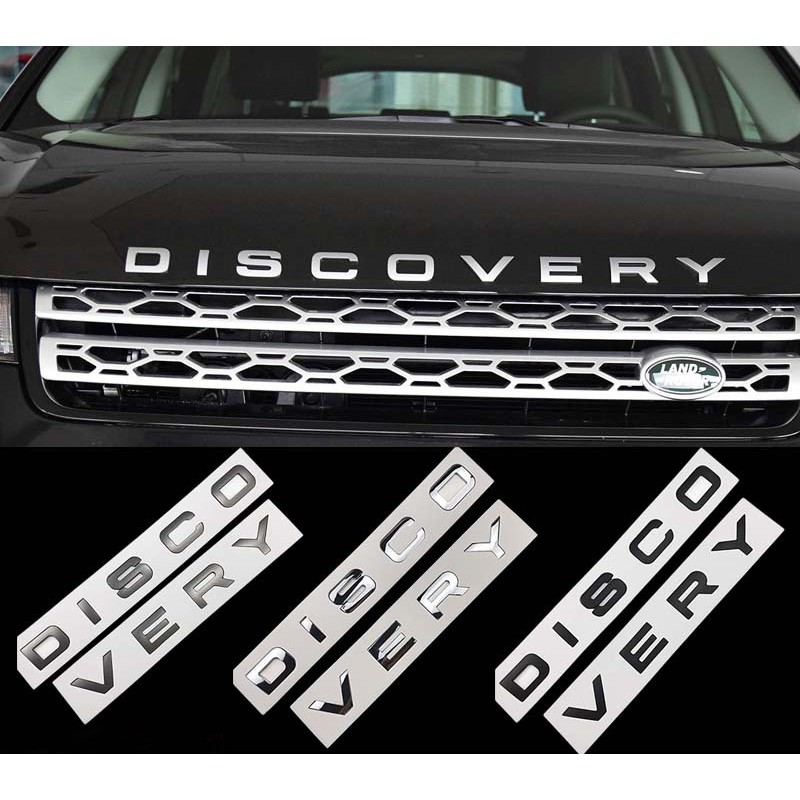 1 X Discovery Letter Car Front Hood Emblem Sticker Badge Decal For Land Rover Shopee Malaysia