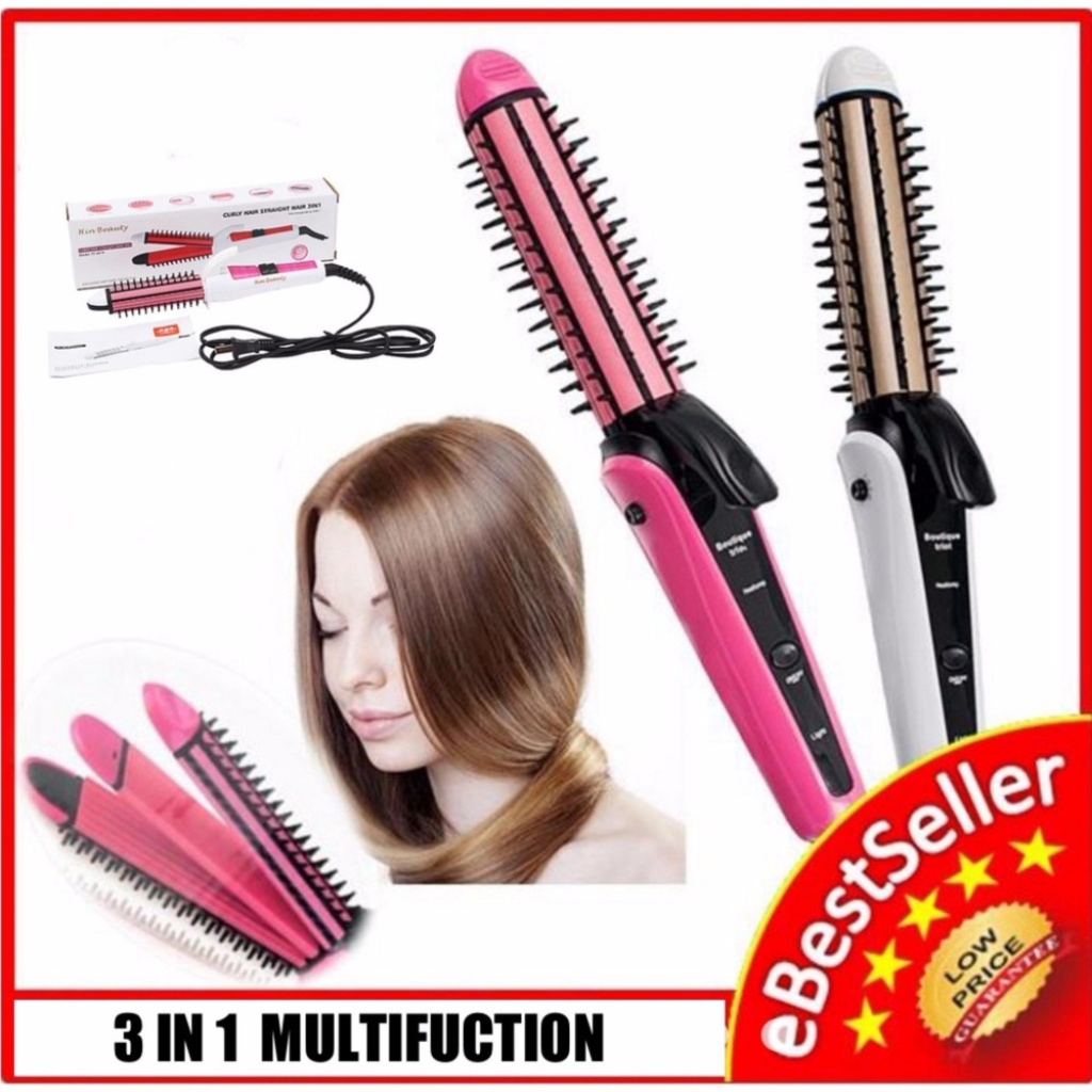 3 In1professional Electric Hair Curler Roller Straightener Waver