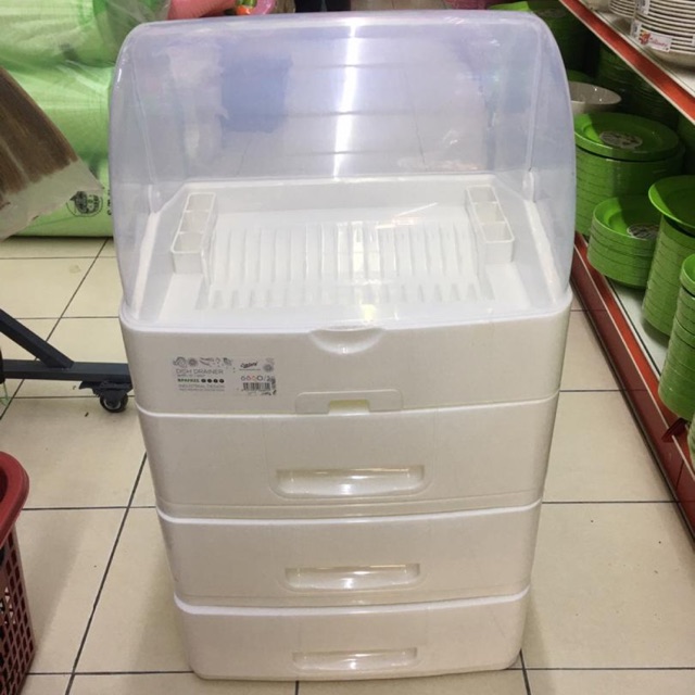 Drawer Rak Pinggan 4 Tingkat Rak Plastik Pinggan Century Drawer Rak Pinggan 4 Tingkat Rak Plastik Pinggan Century