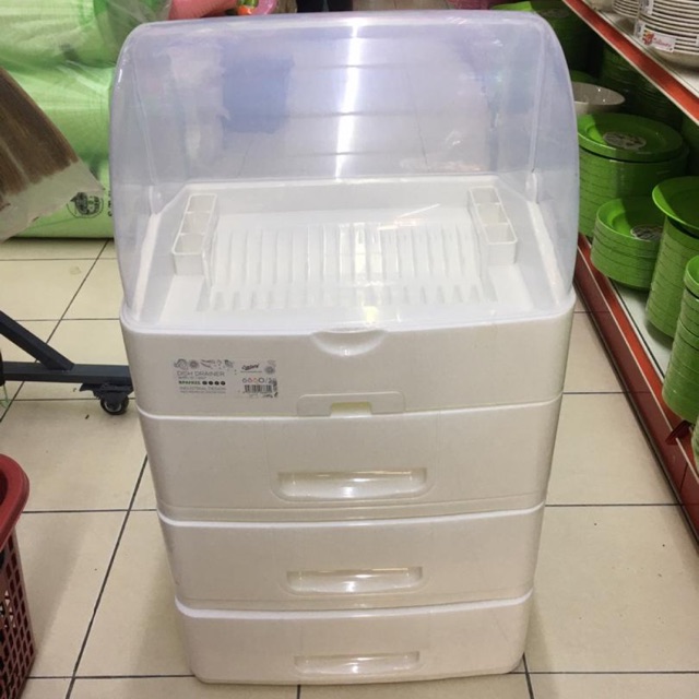 Drawer Rak  Pinggan  4 Tingkat Rak  Plastik  Pinggan  Century 