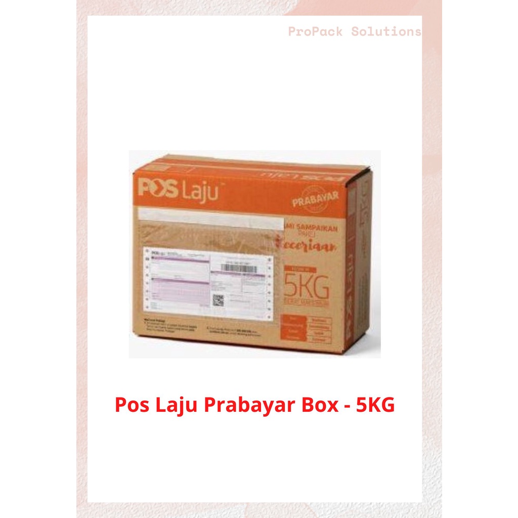 POS LAJU Prepaid Courier Parcel Box Size M Orange 5 kg Shopee Malaysia