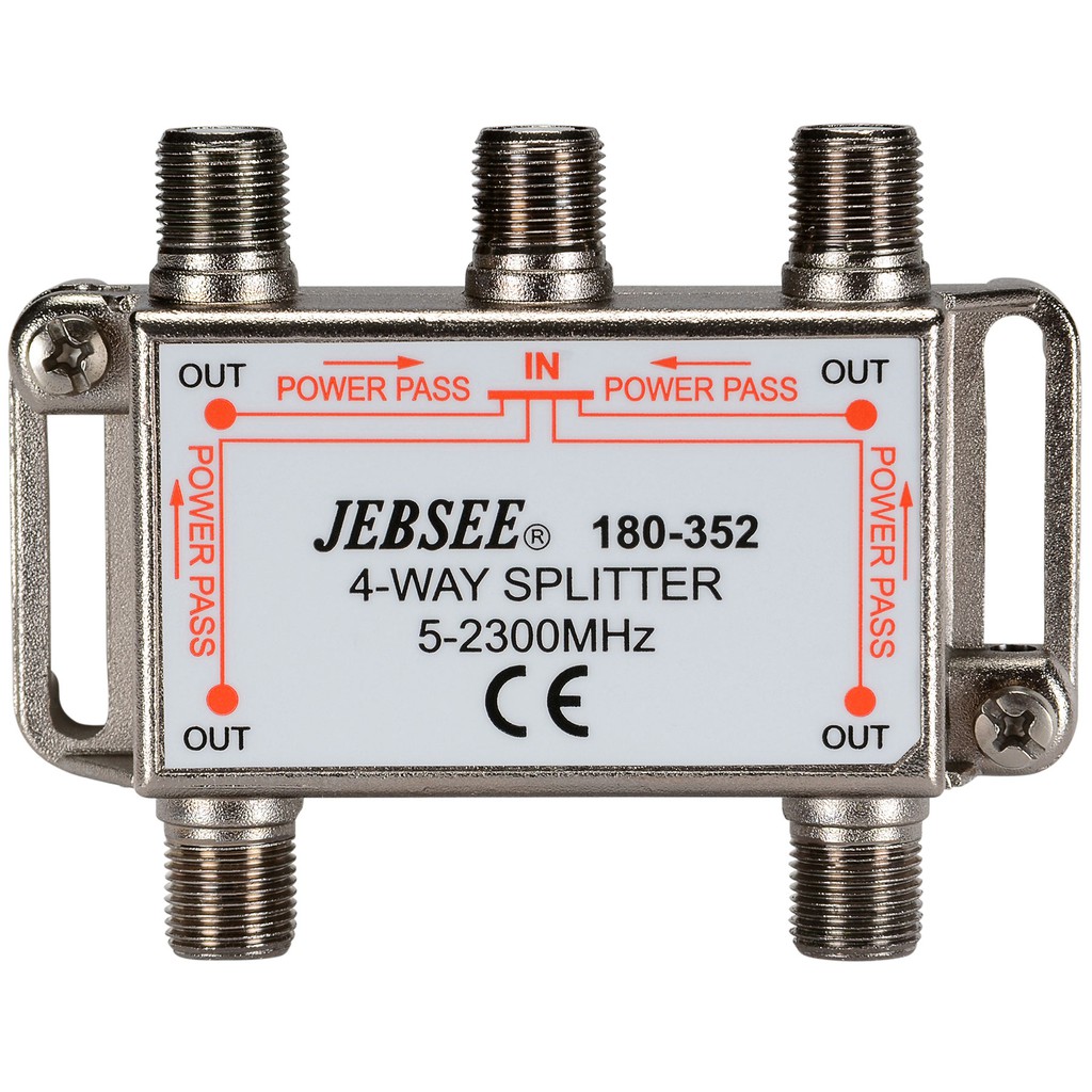 4 Way Splitter Jebsee 52300MHz Astro / Antenna / TV Cable Splitter