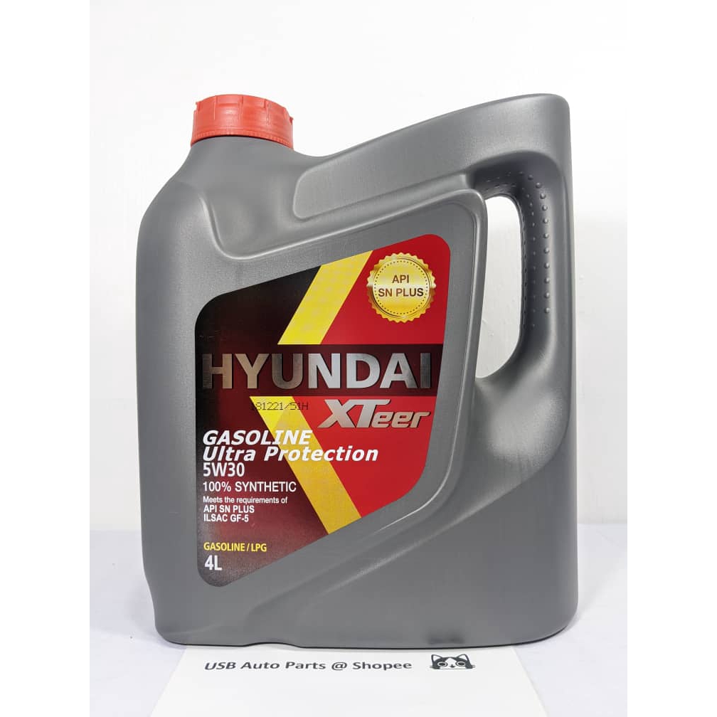 Hyundai XTeer 5W30 Gasoline Ultra Protection FULLY Synthetic Engine Oil .