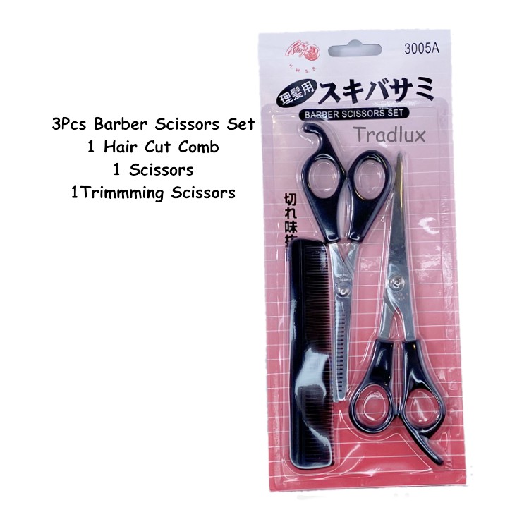 barber scissors and comb set