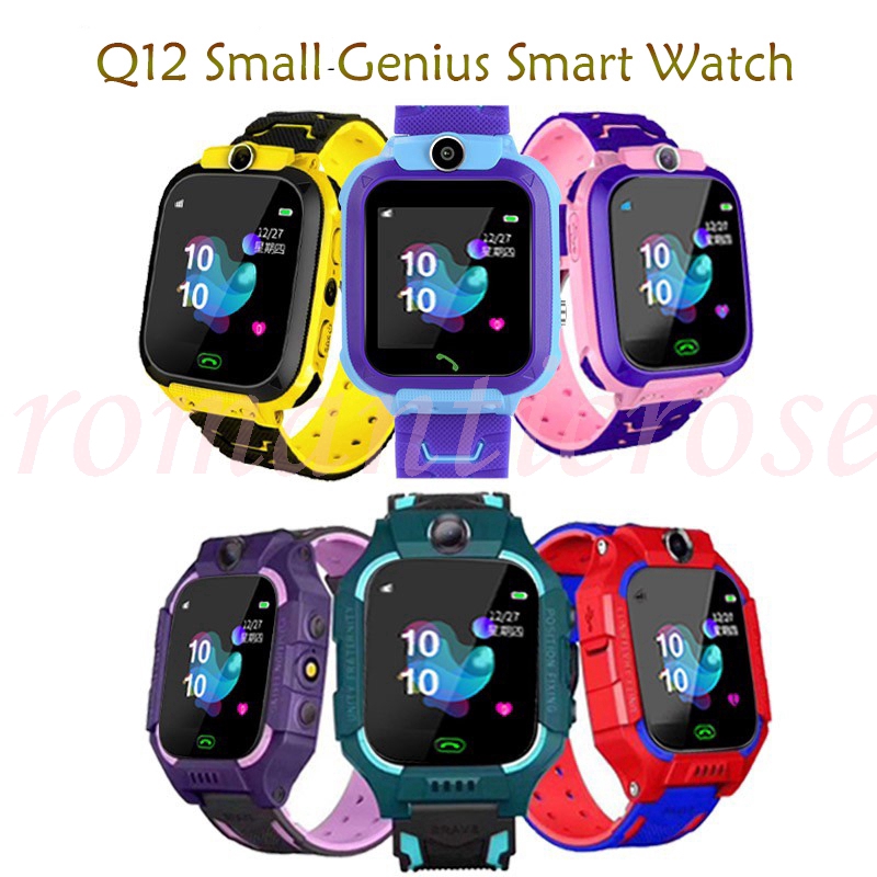 Watch Phone Children Kid Tracker Smart Watch Gps Support Sim Card Camera Q12 Shopee Malaysia