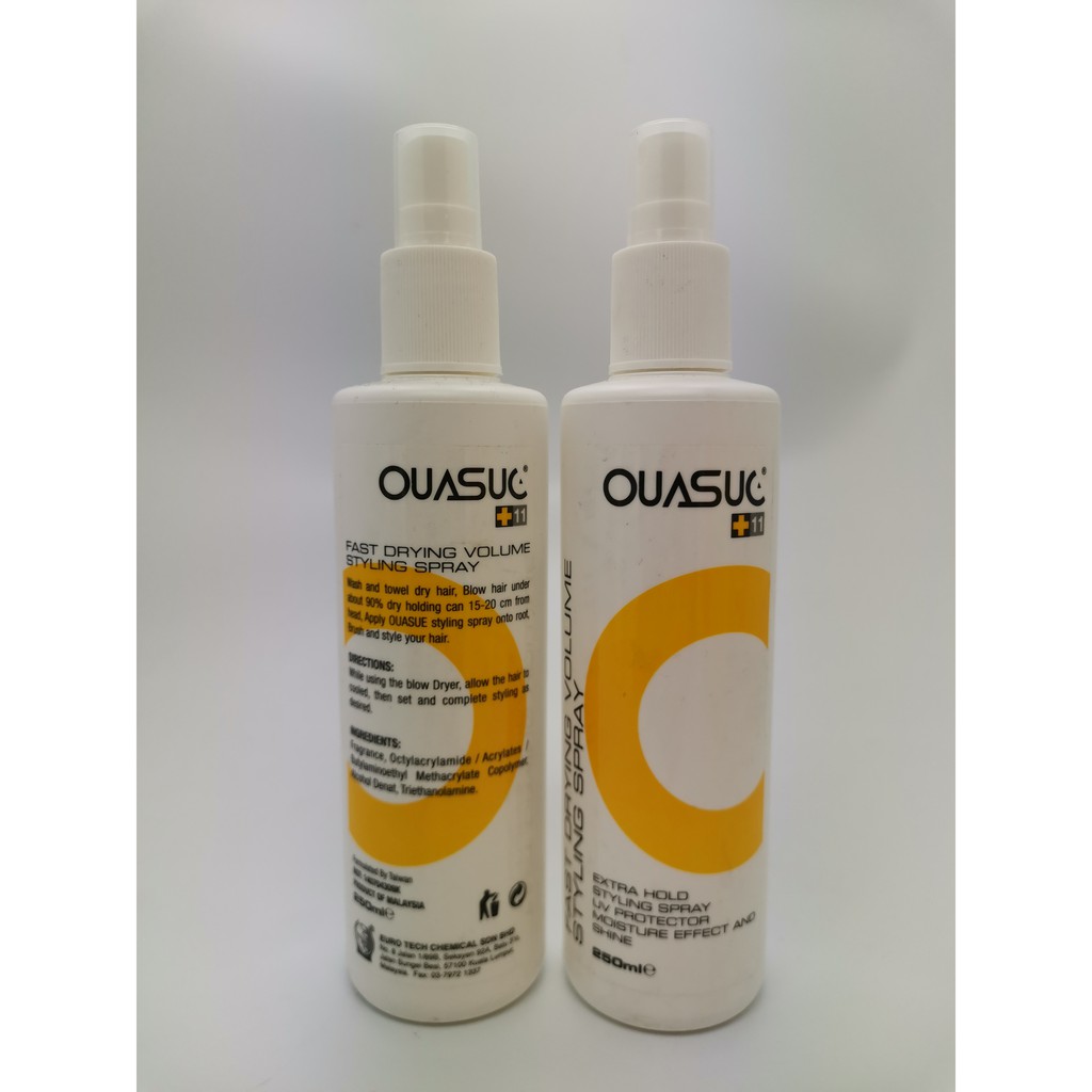 Ouasue +11 Fast Drying Volume Styling Spray 250Ml -BFW (1pc/1支)