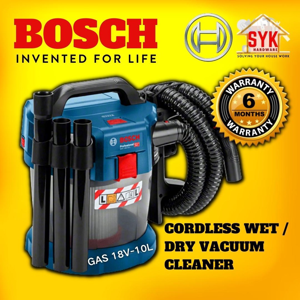SYK Bosch GAS 18V 10L Cordless Wet & Dry Vacuum Cleaner Extractor