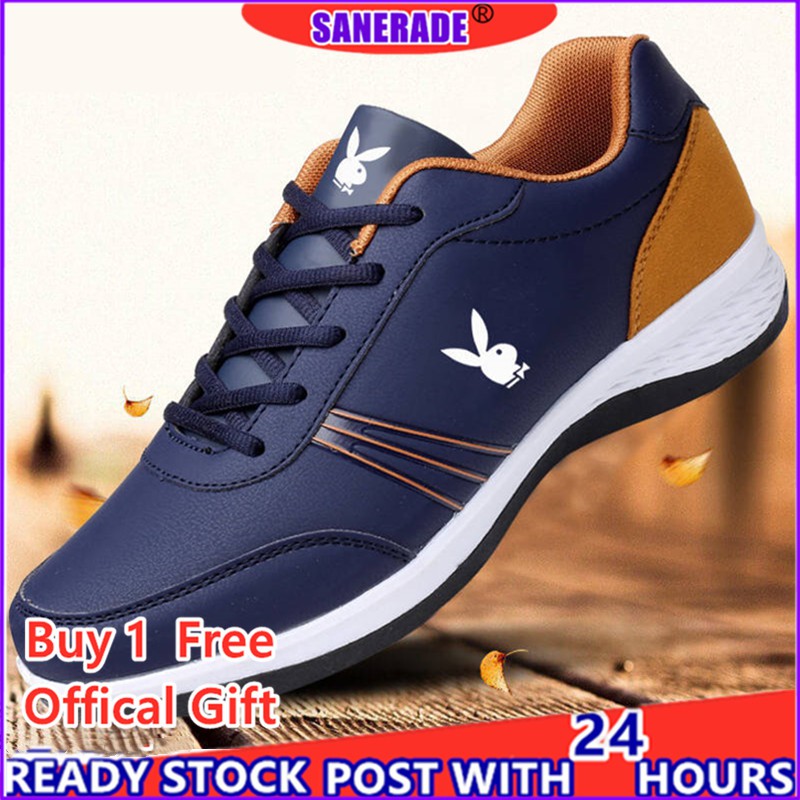 LQ Sanearde kasut sukan lelaki【Ready Stock】Single cotton optional America playboy PLAYYOUNG qiu dong men travel tide leisure sports shoes men's shose