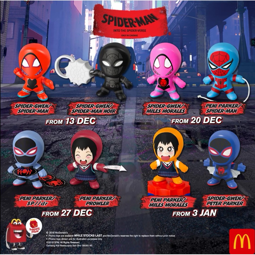 mcdonalds happy meal toys spider man 2018