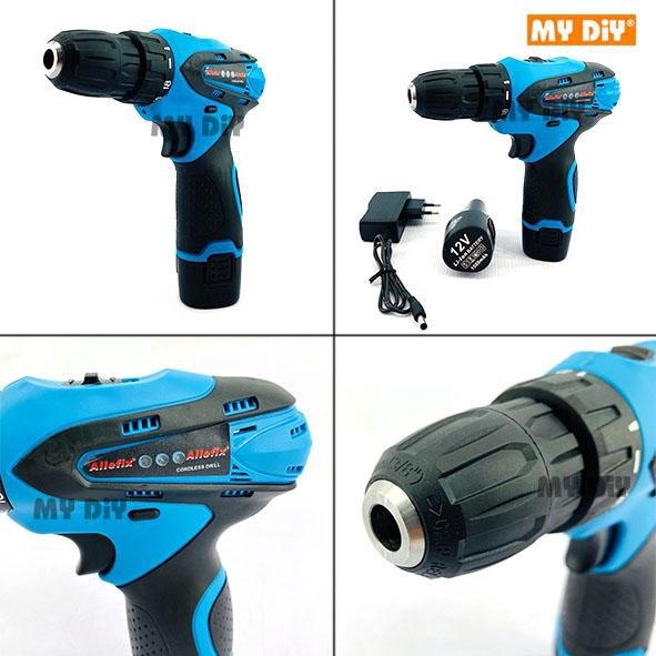 MYDIYHOMEDEPOT ALLEFIX 12V Cordless Drill Screwdriver 12v 2 Speed