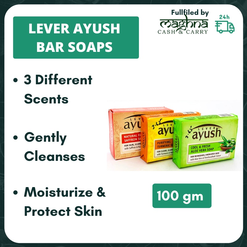 LEVER AYUSH PURIFYING TURMERIC, NATURAL GLOW SAFFRON AND COOL & FRESH