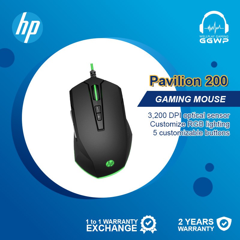 HP Pavilion 200 RGB Gaming Mouse Shopee Malaysia
