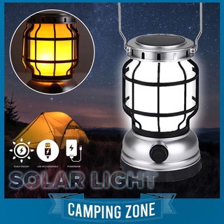 CAMPING ZONE ZJ-1990T RECHARGEABLE SOLAR OUTDOOR LANTERN HANGING LED ...