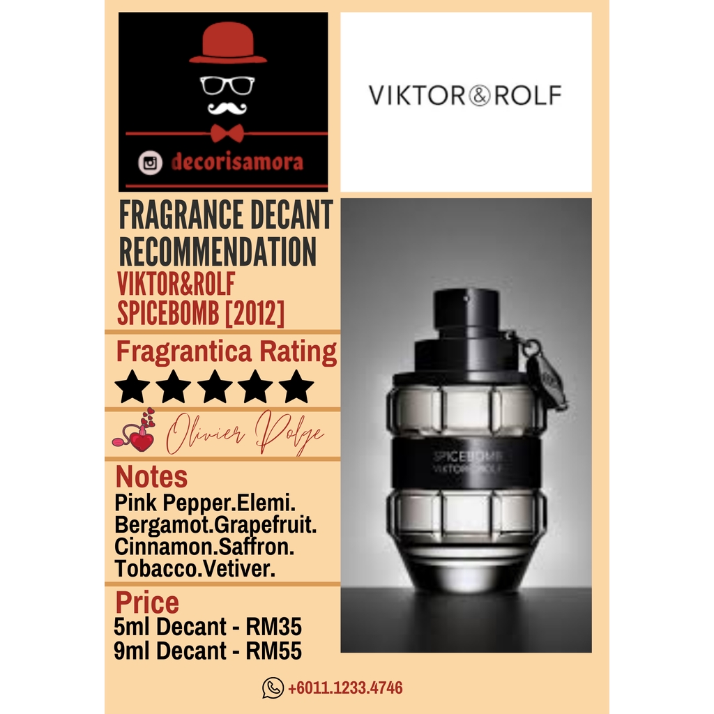 Viktor Rolf Spicebomb Edt Decant Perfume Shopee Malaysia