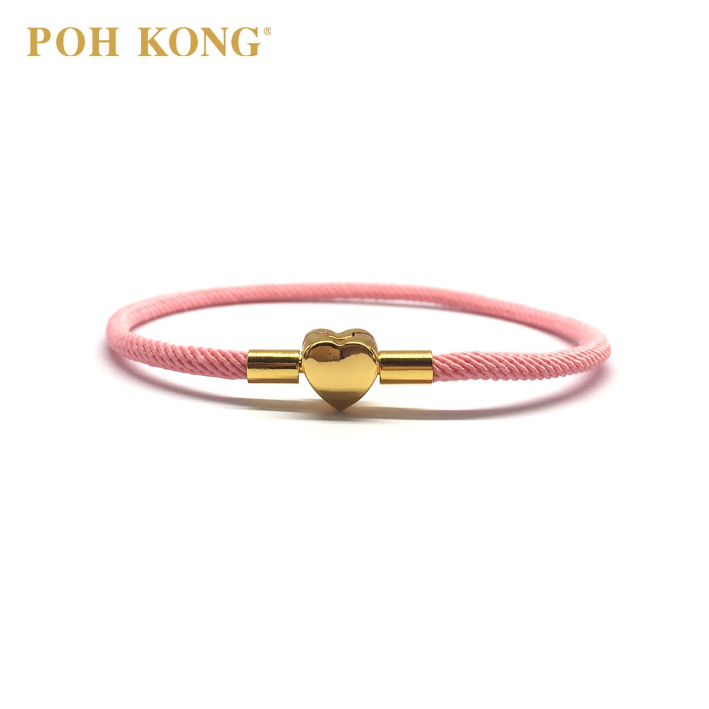  POH  KONG  Color Cord Bracelet  Pink Shopee Malaysia