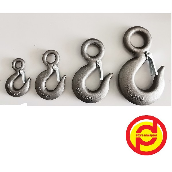 5Ton Slip Hooks Swivel Lifting Hook With Safety Latch,360 Degree Alloy