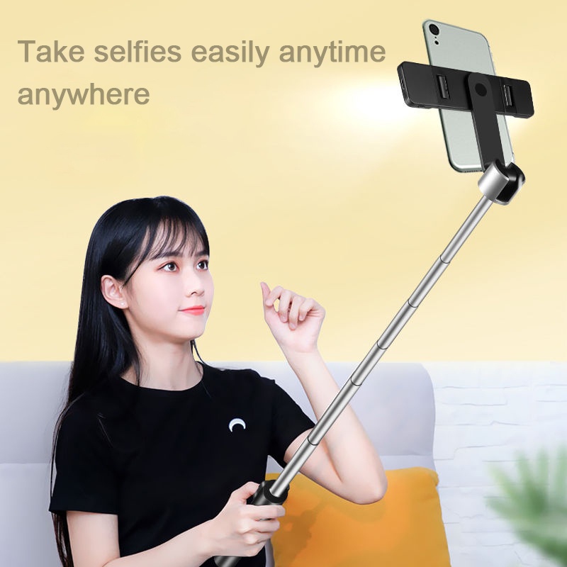 Purpose Must 1 M Length Selfie Stick Tripod Wireless Bluetooth Remote 3 Colors LED Fill Light - Image 4