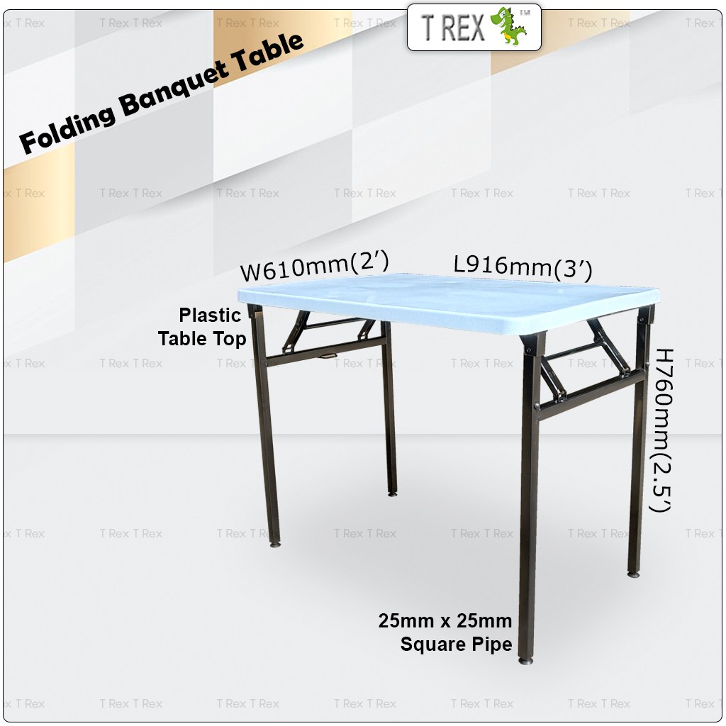 3V 2' x 3' Meja Lipat / Foldable Table / Folding Banquet Table