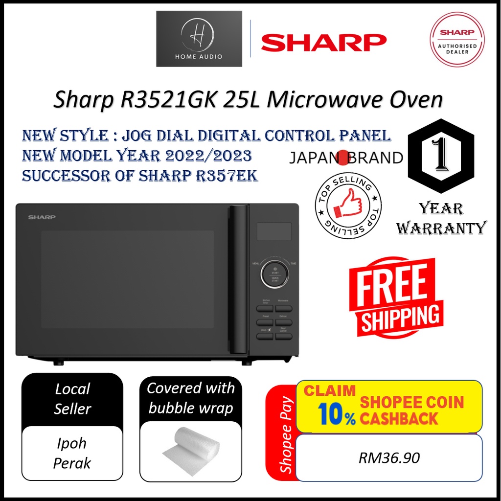 Sharp Microwave Oven 25L Digital Control Panel R3521GK [Successor to