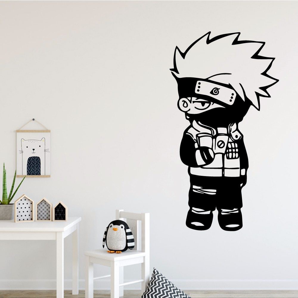 Kakashi Naruto Anime Cartoon Wall Sticker Art Decorate Simple Easy Create  Idea DIY Cafe Office Home Kitchen High Quality | Shopee Malaysia