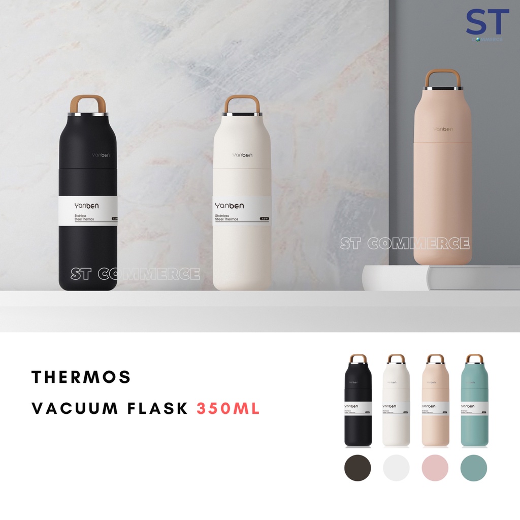 YANBEN Thermos Trendy Light Vacuum Flask Stainless Steel Water Bottle