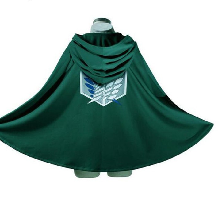 Attack On Titan Costume Green Cloak Japanese Anime Cosplay Shingeki No  Kyojin Hoodie Eren Levi Mikasa Cloak Scout Legion Coat | Shopee Malaysia