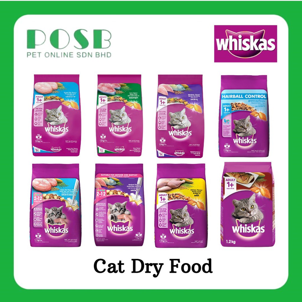 Whiskas Cat Dry Food 1.1kg-1.2kg / Makanan Kucing | Shopee Malaysia