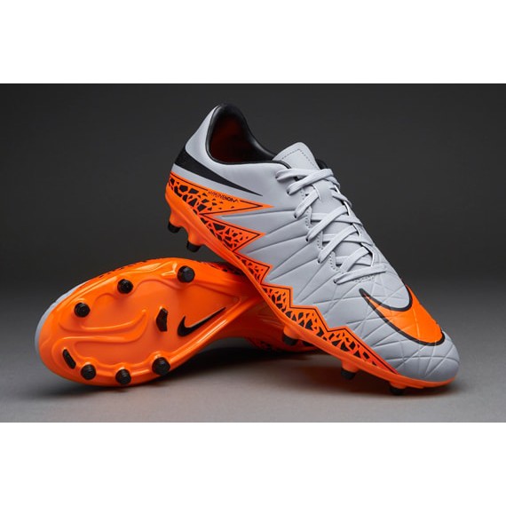 nike football boots grey and orange