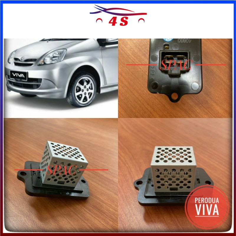 PERODUA VIVA AIRCOND BLOWER RESISTOR 4PIN ORIGINAL SANDEN AIR COND