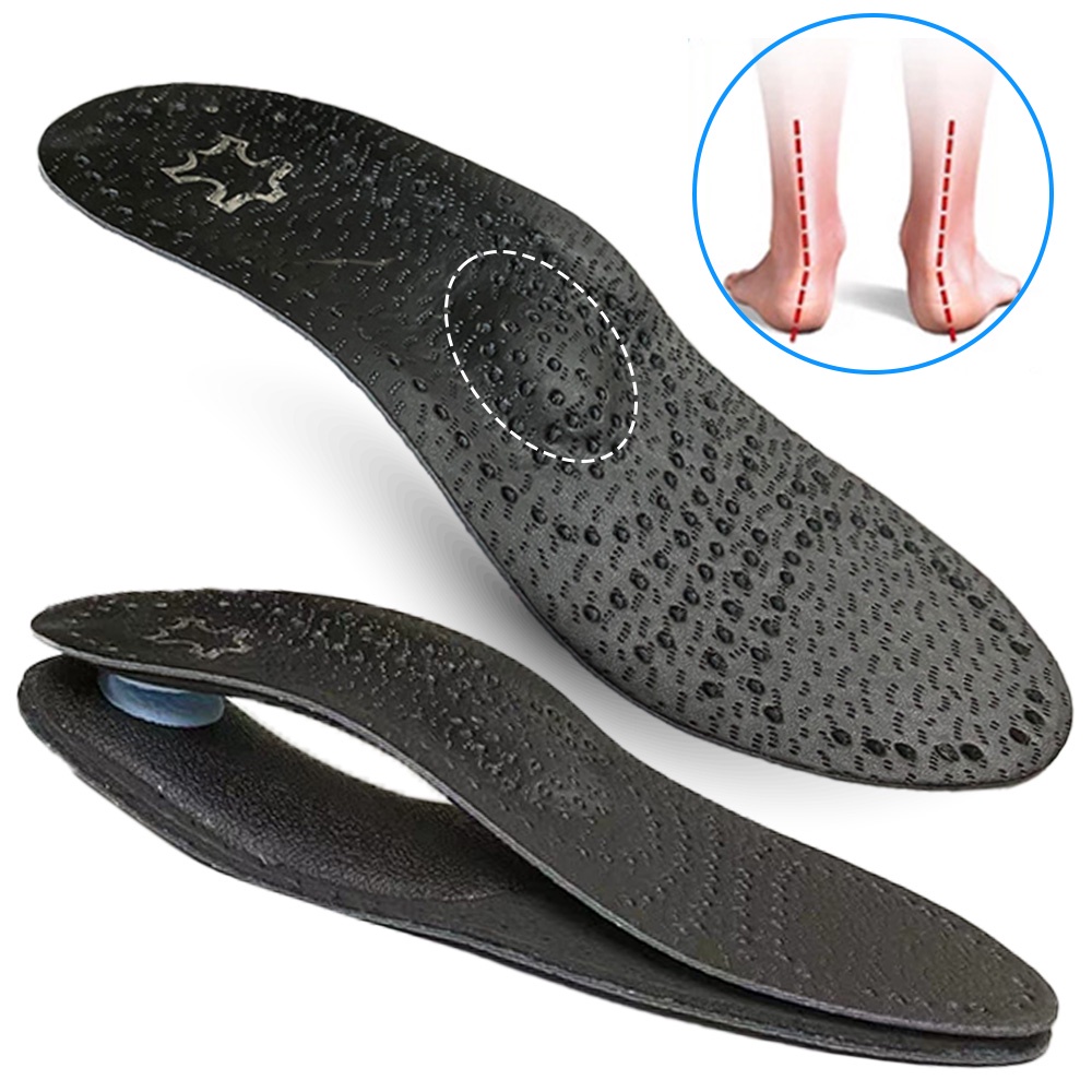 Leather Orthotics Insole For Shoes Sole Flat Foot Arch Support Varus