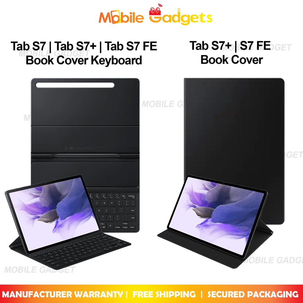 Samsung Tab S7 FE / Tab S7+ Book Cover Tab S7 Keyboard Cover Slim